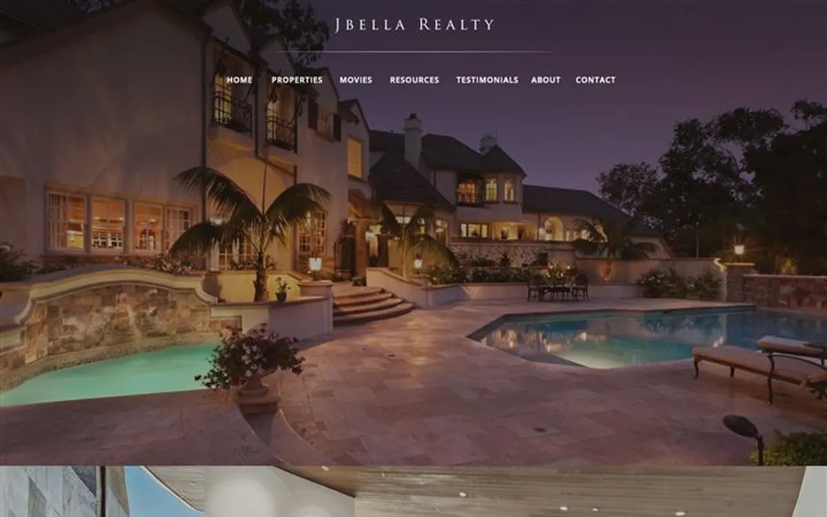 J Bella Realty home page, archived build